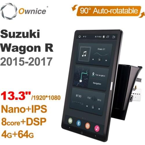 1920*1080 Android 10.0 Ownice 13.3 Inch Rotation Autoradio 1Din for Suzuki WAGON R 2015 - 2017 Car Radio Auto GPS Multimedia DSP