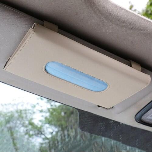 Car Tissue Box Towel Sets Car Sun Visor Tissue Box Holder Auto Interior Storage Decoration for BMW