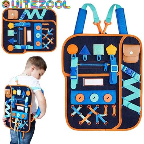 Kids Busy Board Buckle 1-5 Years Old Zip Button Lace Up Tool Toy Montessori Early Education Dress Aids Preschool Toys For Kids