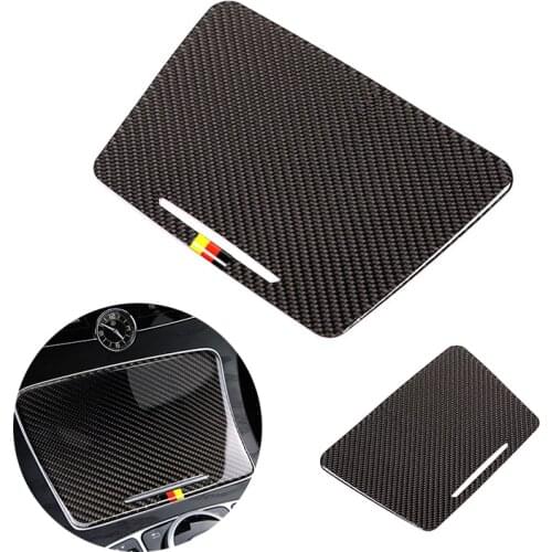 For Mercedes Benz C Class W205 C180 C200 C300 GLC260 Carbon Fiber Car Water Cup Holder Panel Cover