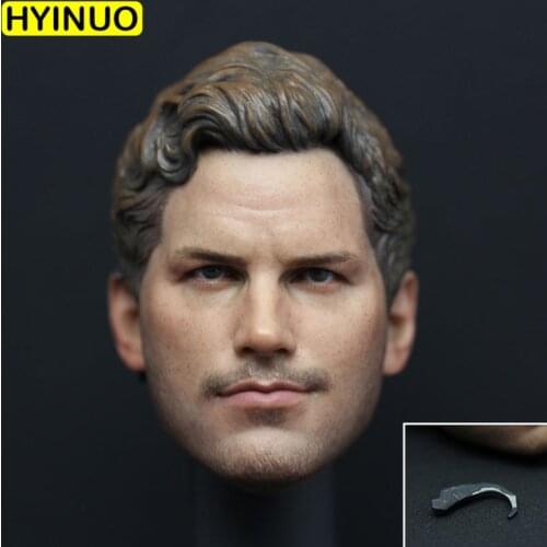 1/6 Scale Custom Man Male Boy Super Hero Star-Lord Chris Parat Star Jue Peter Quill Sculpt Headplay for 12" Action Figure Body