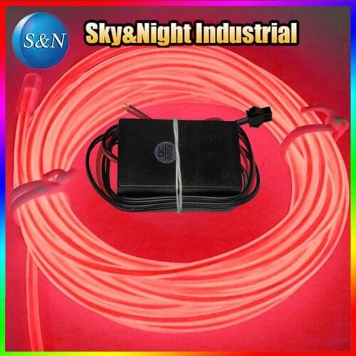 Flexible neon el wire 2.3mm 10M El wire 10 color for option+ 12V Inverter+ Free Shipping