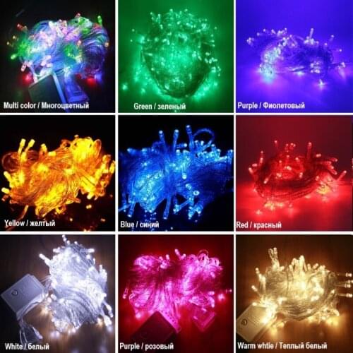 LED Street Garland String Lights 10/20M 30M 50M Christmas Lights Outdoor EU plug Garden Trees New Year Decoration Holiday Lights