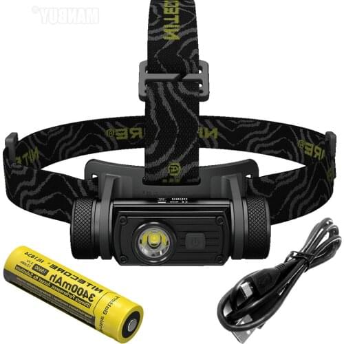 Top Sales NITECORE HC60 HC60W Headlamp CREE XML2 U2 1000LMs Headlight Waterproof Flashlight Outdoor Camping Travel Free Shipping