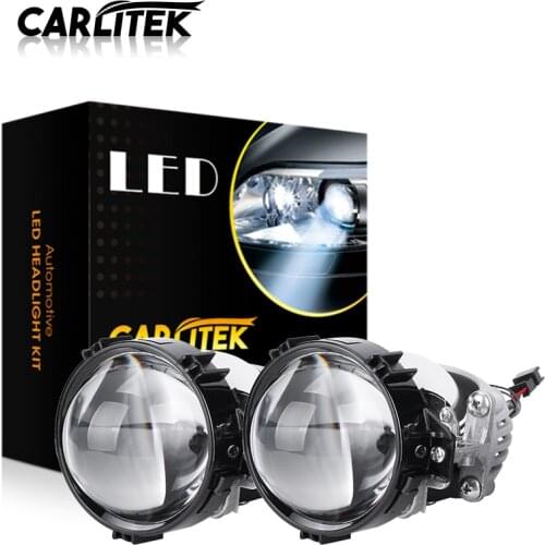 Carlitek 3 inch 70W/pair H1 Bulb 9005 9006 H4 H7 Bi-LED Projector Lenses Automobles Hi/Lo Beam Headlight Car Styling Retrofit XQ