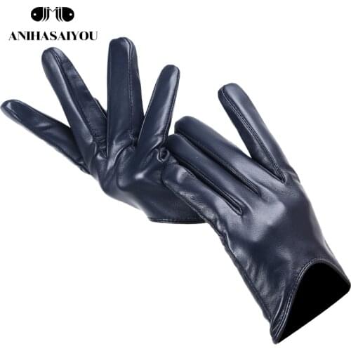Fashion sheepskin womens gloves,drive womens leather gloves,thin touch gloves,Keep warm womens winter gloves -2001