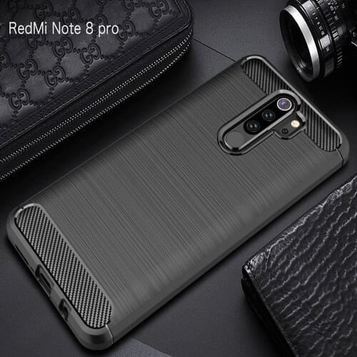 Soft Silicone Case For Xiaomi Redmi Note 8 Pro Smartphone Carbon Fiber ShockProof Cover For Redmi Note 8 8T Case On Note 8T Case