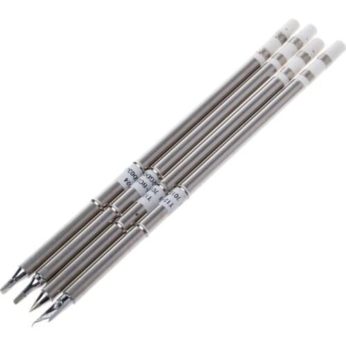 4 Pcs T12 Series Solder Iron Tips For Hakko Soldering Rework Station FX-951 FX-952 A0KF