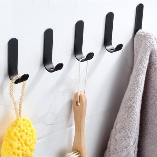 Punch-Free Wall Hook Self Adhesive Sticky Kitchen Home Bathroom Key Bag Hanger Storage Hanging Holder Waterproof Towel Rack