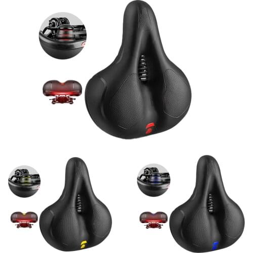 New MTB Bike Seat Pad Bicycle Saddle Rail Hollow Breathable Absorption Rainproof Soft Memory Sponge Casual Off-road Cycling Seat