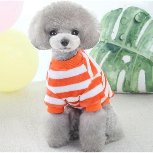 Dog Clothes Pet Spring Fall Stripe Print Small Dogs Puppy Chihuahua Clothes Blouse Jacket Dog Supplies