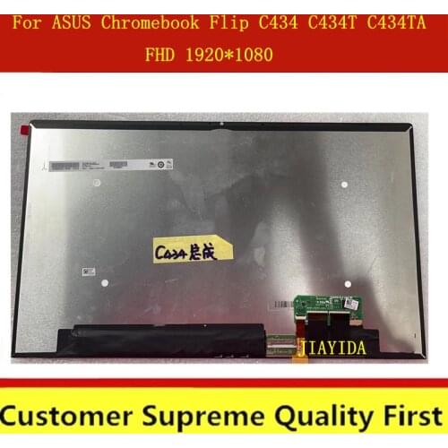 Original 1920*1080 14" inch For ASUS Chromebook Flip C434 C434T C434TA assembly LCD Screen LCD assembly replacement
