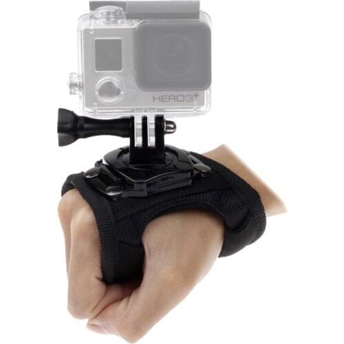 Glove Wrist Band 360 Degree Swivel Rotation Hand Strap Belt Tripod Mount For GoPro Hero 8 7 6 5 For Xiaomi Yi 4K SJCAM SJ4000