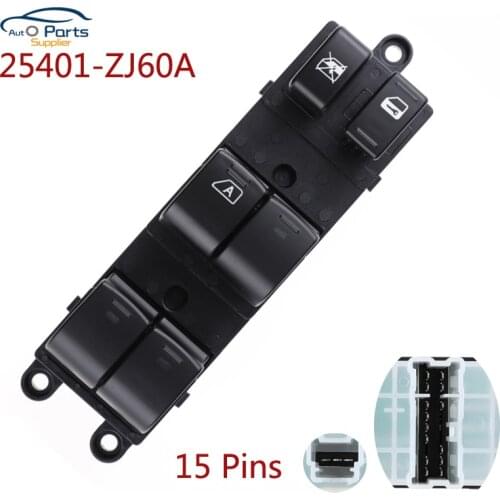 25401-ZJ60A Power Window Switch for Pathfinder 05-08 Nissan Sentra 08-12 25401-ZP40B 25401-ZT50A 25401-ZE80A