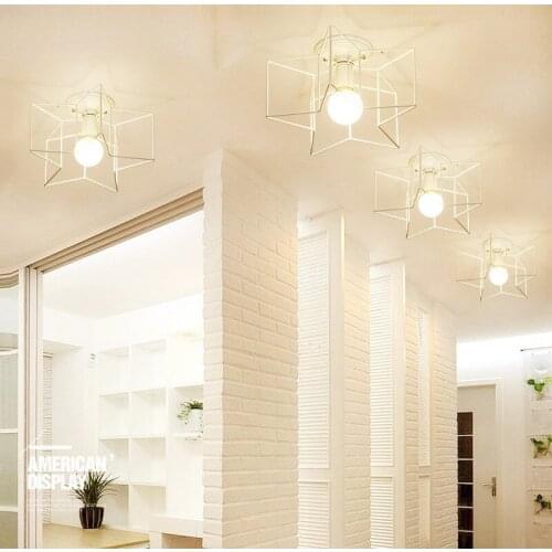Children novelty Pentagram ceiling Lamp led Lamparas De Techo kitchen dining room Nordic Bedroom surface E27 Led porch Lighting