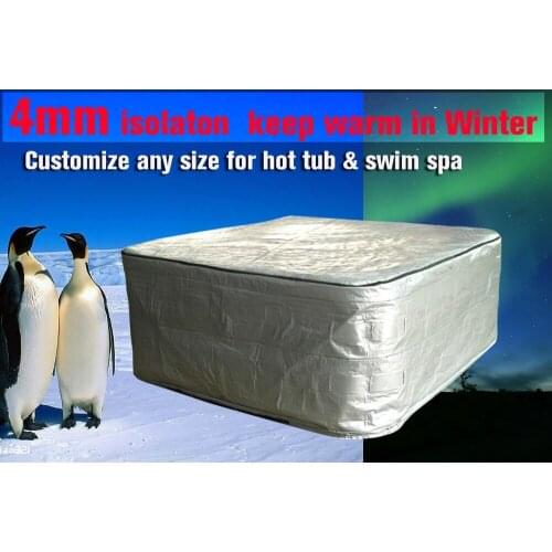 Customize spa cover bag and hot tub cap and any size and shape, keep warm prevent snow,rain,UV and dust