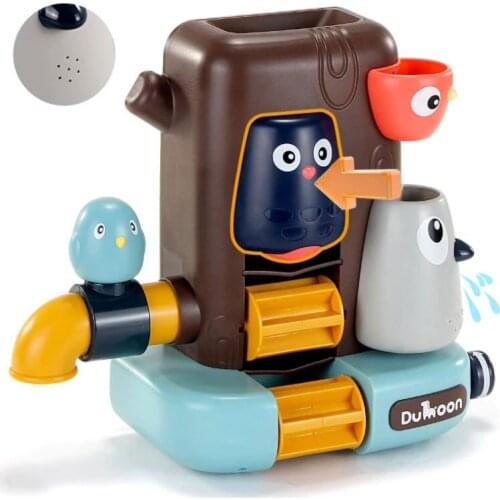 Pipeline Water Spray Shower Bath Toys Game Elephant Mushroom Bird Baby Swimming Bathing Bathroom Toddler Kids Gifts Tree House