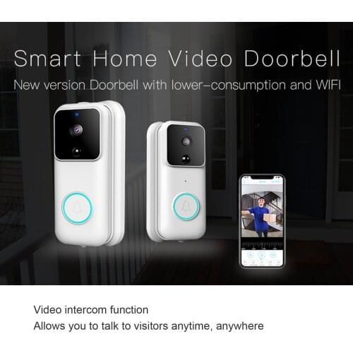 1080P WiFi 2.4GHz Smart Door Phone Intercom Visible with Camera Doorbell PIR Motion IR-Cut Night Vision Long Standby