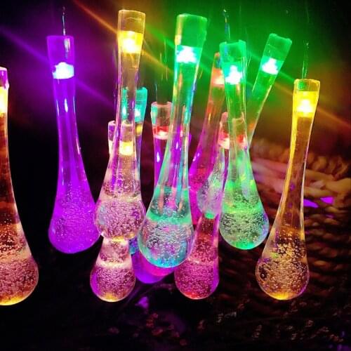 10M 32.8ft 100LEDS Waterproof String flash Lights AC220V RGB Crystal Bubble Water Drop fairy lights Wedding Holiday decoration