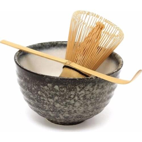 Japanese Matcha Bowl Whisk & Scoop Green Tea Powder Tea Set Tea Ceremony Traditional Matcha Tools Handmade Tea Accessories