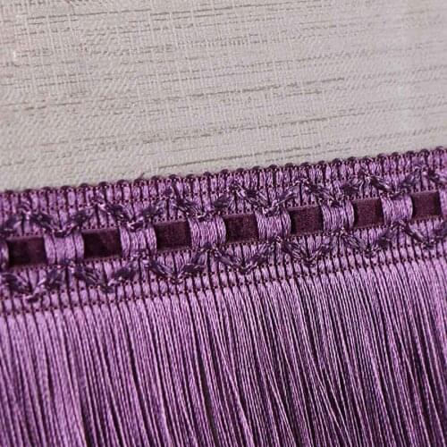 12 meters 9cm European Tassel Fringe Satin Lace Tassel Polyester Silk Trim Ribbon Latin Dance Skirt Curtain Fringes for Sewing