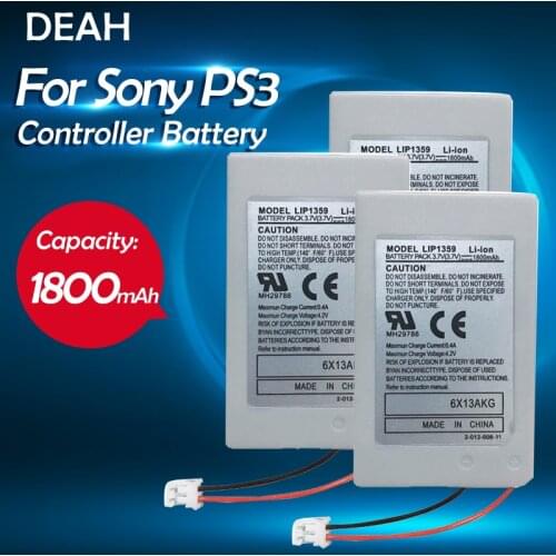 Replacement Lithium Li-Ion Battery Pack For Sony PS3 PlayStation3 Wireless Controller PS3 Gamepad 3.7V 1800mAh Rechargeable Cell