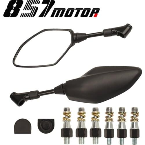 8/10MM Bolt RearView Mirrors For Yamaha MT25 MT03 MT07 FZ-07 MT09 FZ-09 FJ-09 MT10 MT25 FZ-10 FZ8 FZ6 Fazer FZ6R XJ6 XSR700 900