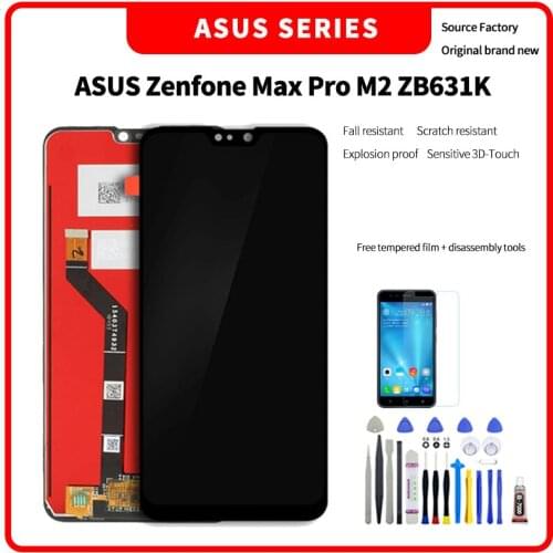 For Asus Zenfone Max Pro M2 ZB631KL LCD For Zenfone Max Pro M2 ZB631KLL Display LCD Screen Touch Digitizer Assembly with tools