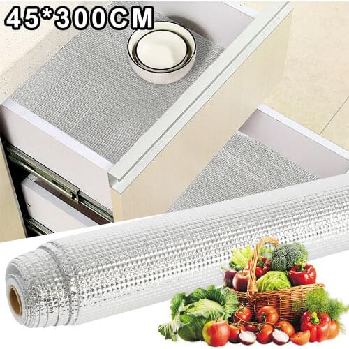 1 Roll Kitchen Sticker Table Mat Drawers Cabinet Shelf Liners Cupboard Placemat Waterproof Oil proof Shoes Cabinet Mat