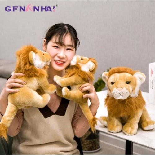 1pc 20/30/40CM Cute Simulation Lion Plush Toys Stuffed Soft Animal Dolls for Children Baby Best Birthday Gifts