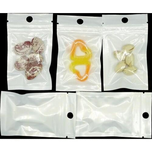 100pcs 7.5*12cm Small Size Jewelry&Craft zipper Packaging pouch transparent plastic package bag Clear Self Seal Gifts Candy Bags