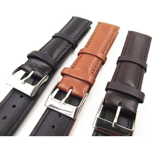 3PCS/lot High quality 20MM genuine leather watch band watch strap watch parts-black ,brown,coffee color-0201202