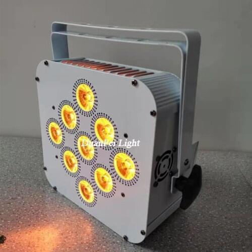 40pcs/lot led dmx battery powered uplight wireless led par rgbwa uv 9x18w 6in1 led par light ip20