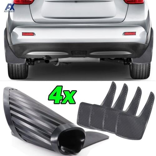 4x Rubber Universal Soft Mudflaps Mud Flaps Splash Guards For Nissan Leaf Juke Micra Elgrand Note Pulsar GTR Navara 350z 370z