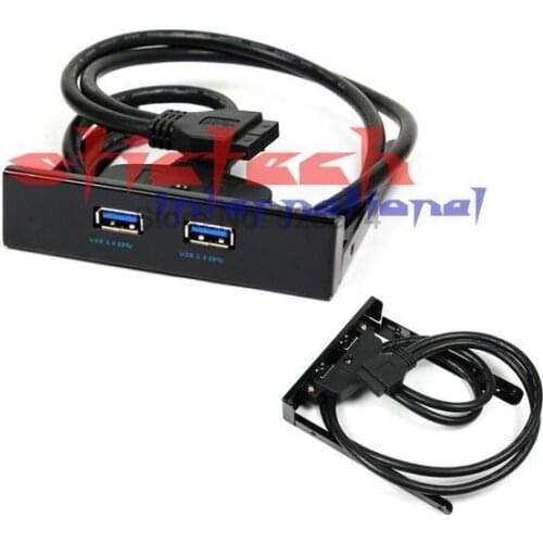 50% shipping fee 100pcs USB 3.0 Hub Front Panel Super Speed 2 Port Expansion Bay to 20 Pin USB Bracket Cable for Computer PC