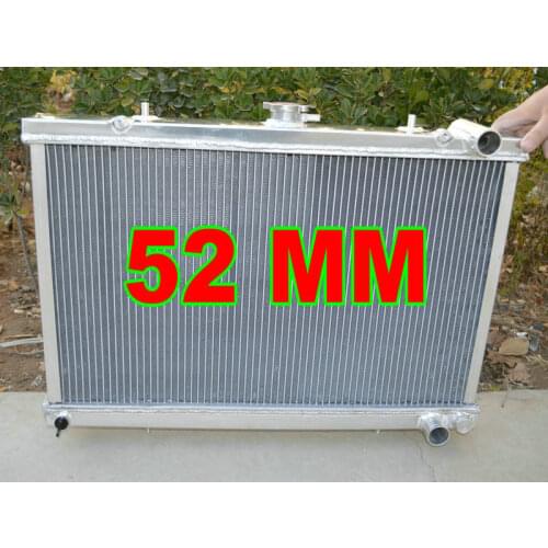 52MM aluminum RADIATOR &fans FOR NISSAN SKYLINE S13 CA18 R32 RB20