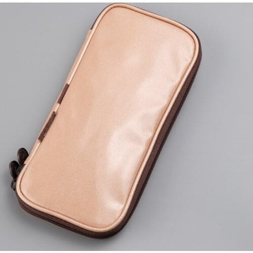 ANMOR Professional Makeup Brushes Bag Holder Beauty Pink PU Leather Top Cosmetic Brushes Storage Case Pinceaux Maquillage