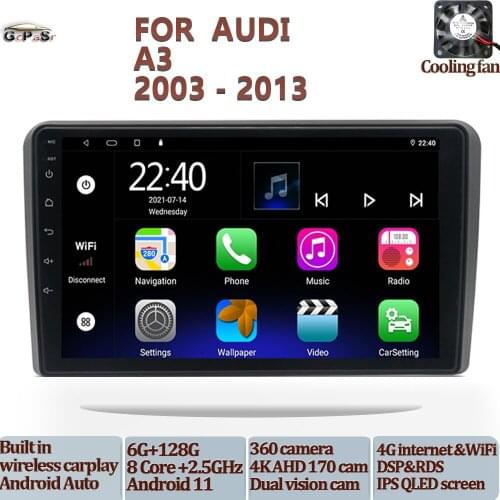 Car Multimedia Radio Video Player For Audi A3 2003 - 2013 S3 2006 - 2012 Android 10 Navigation gps no 2din dvd car accessories