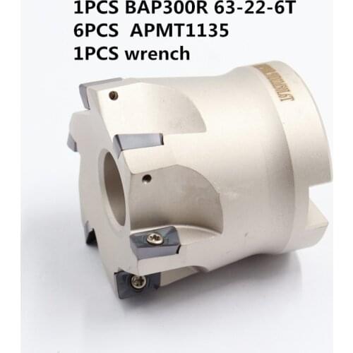 BAP300R 63-22-6T 90 Degree Right Angle Shoulder Face Mill Head CNC Milling Cutter,milling cutter tools,carbide Insert APMT1135