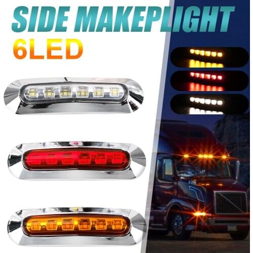 Marker Lamp Clearance Lights Caravan Lorry Trailer 6 LED 10-30V Waterproof Truck Side Marker Light