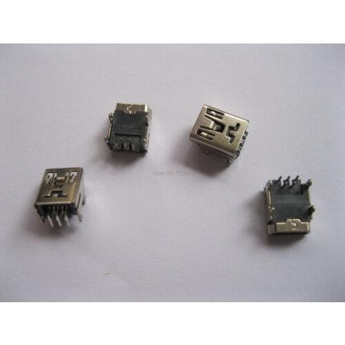 100 pcs Mini USB Jack Female Socket Connector 5 Pin 90 degree