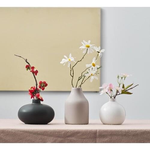 INS Hot Ceramic vase Classic Porcelain Crafts Modern contracted flower vase set with flowers creative home decor accessories