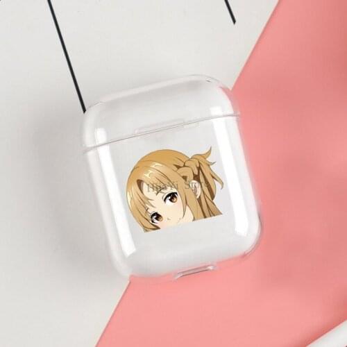 Asuna Sword Art Online Cases For Apple AirPods 1 2 Case Clear Wireless Bluetooth Earphone Case Protective Shell