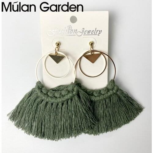 Этнические серьги Mulan garden China At AliExpress