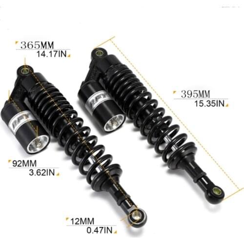 New 365MM 8mm Spring Shock Absorber Motorcycle Air Impact Device for Yamaha TT500 77-81 CB1300 XT500 HONDA VT500 XL350/K