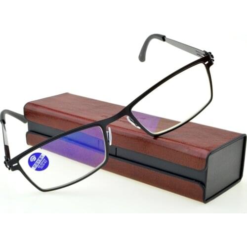 Men Women Square Black Screwless Reading Glasses +1 +1.5 +2 +2.5 +3 +3.5 +4