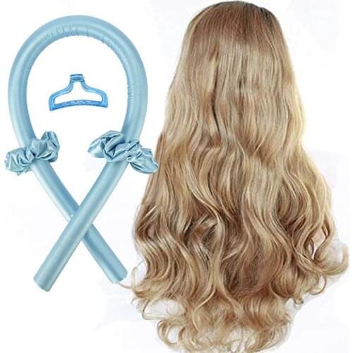 Heatless Curling Rod Headband Foam Curler Silk Curling Ribbon Hair Rollers DIY Hair Styling Tools with Hairpin Hair Ring