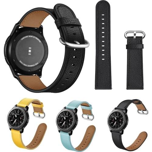 Newest For Samsung Galaxy Watch 46mm Genuine Leather Watch Strap Band For Samsung Gear S3 Claaaic Frontier 22mm Watchband