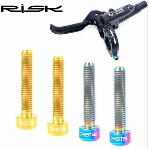 Risk Titanium Bike Brake Fixed Screws M5*25mm MTB Bicycle Hydraulic Brake Levers Fixed Bolts for Guide RS RSC Brake Bolts