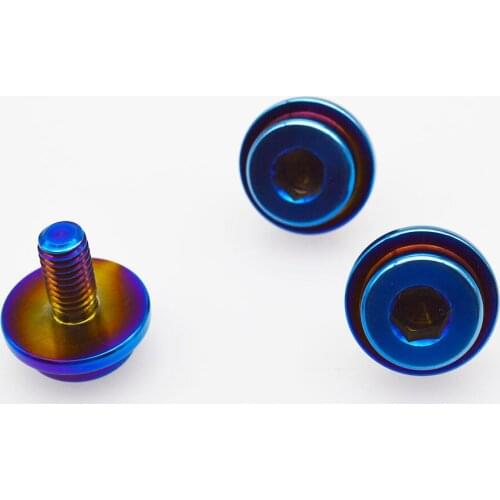 Burnt blue high performance Gr5 titanium license plate frame screw